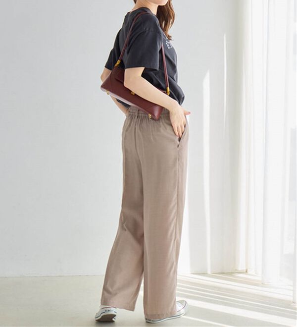 alotta（アロッタ）の「軽やかウエストリボンワイドパンツ（ワイドパンツ・ガウチョ）」｜詳細画像