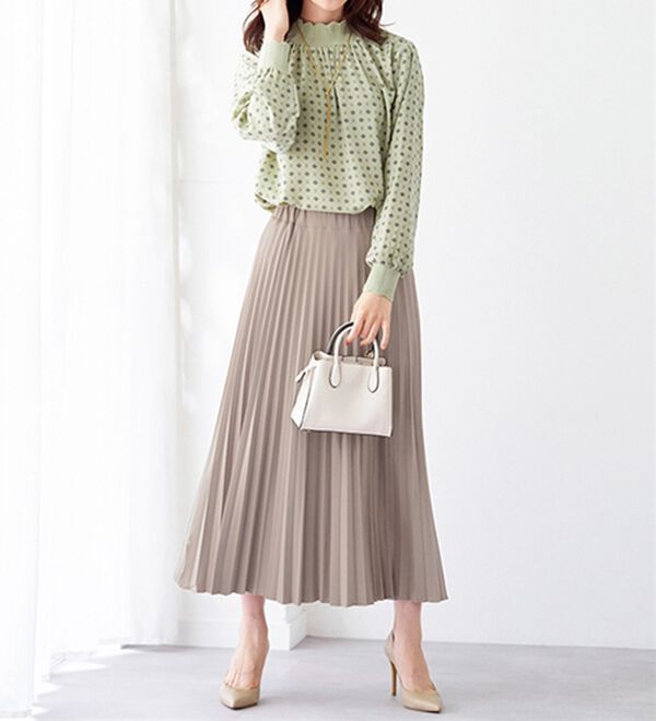 BELLUNA（ベルーナ）の「洗っても形が崩れにくい！プリーツスカート（ロングスカート）」｜詳細画像