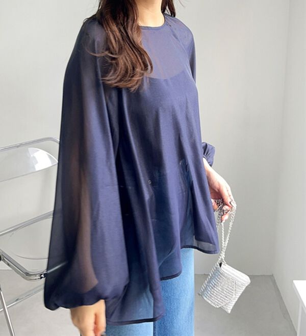 GeeRA（ジーラ）の「バックリボンシアーブラウス（ブラウス）」｜詳細画像