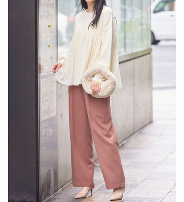 RANAN（ラナン）の「洗える！ビスチェ風チュールドッキングニット＜ムースタッチライト＞（ニット・セーター）」｜詳細画像