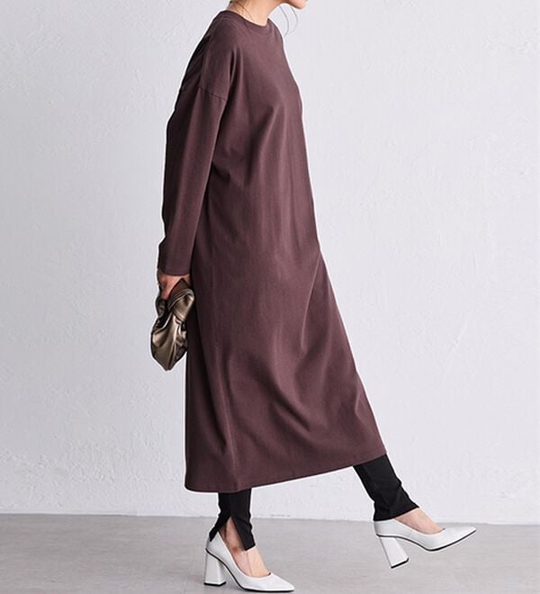 RANAN（ラナン）の「【レギンス付】＜ＢＣ＞綿１００％オーバーシルエットワンピース（その他ワンピース）」｜詳細画像