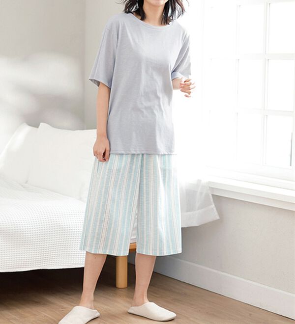 LAVIENNE（ラヴィエンヌ）の「ゆる涼カットソールームウェア（パジャマ・ルームウェア）」｜詳細画像