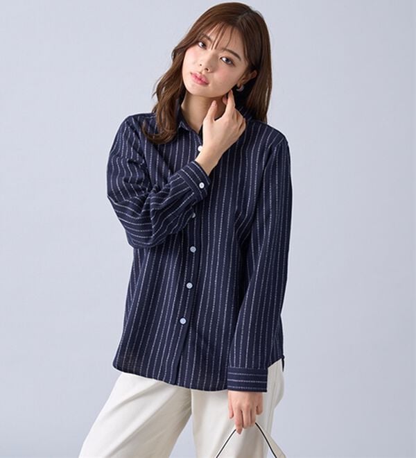 BELLUNA（ベルーナ）の「ＵＶ対策！綿１００％アムンゼン素材シャツ（シャツ）」｜詳細画像