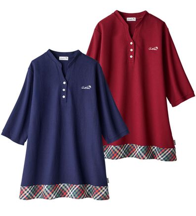 ルフラン（ルフラン）の「【Ａ．Ｐ】チェック決め手の鹿の子チュニック（チュニック）」