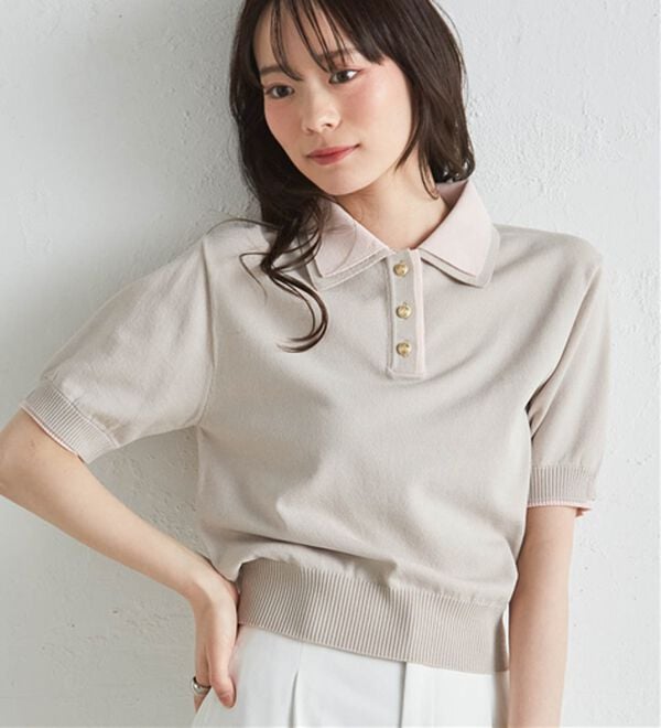 RANAN（ラナン）の「ダブルカラーポロニット（ニット・セーター）」｜詳細画像
