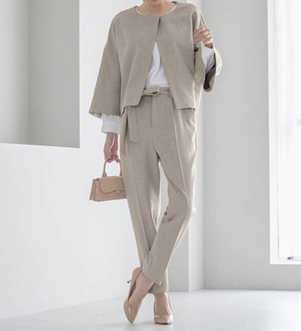 RANAN（ラナン）の「洗える！カセットスーツ　シリーズ（テーパードパンツ）」｜詳細画像