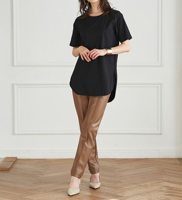 RANAN（ラナン）の「＜ＢＣ＞綿１００％ひんやりラウンドヘムプルオーバー（カットソー）」｜詳細画像