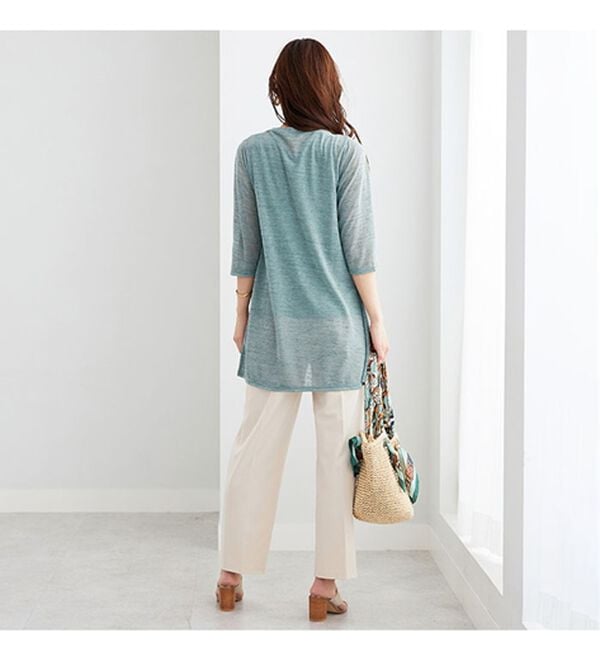 BELLUNA（ベルーナ）の「涼やか！スラブ調カーディガンアンサンブル（アンサンブル）」｜詳細画像