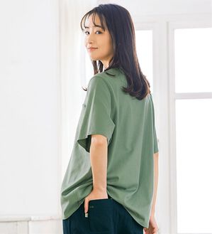 ルフラン（ルフラン）の「＜ｆｕ－ｕ＞日本製　綿１００％ステッチプルオーバー（カットソー）」｜モスミント