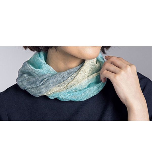 ルフラン（ルフラン）の「洗えるリネンシルク３色スヌード（ストール・スカーフ・マフラー）」｜詳細画像