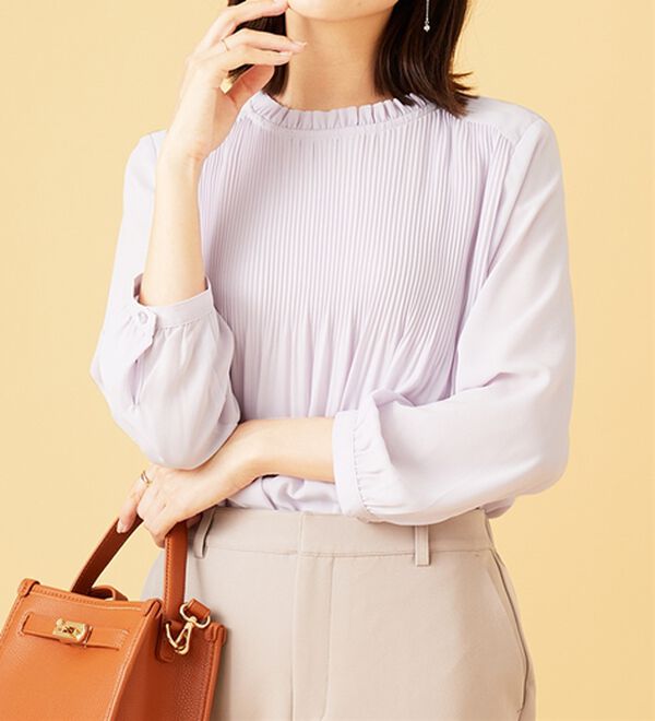 BELLUNA（ベルーナ）の「〈セレモニースタイル〉細プリーツデザインブラウス（ブラウス）」｜詳細画像