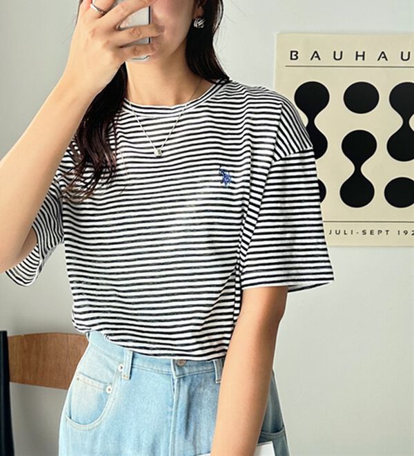 GeeRA（ジーラ）の「【Ｕ．Ｓ．　ＰＯＬＯ　ＡＳＳＮ．】スラブシアーTシャツ（Tシャツ）」｜詳細画像