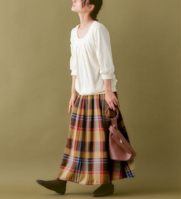 カラフルビッグチェックロングスカート - ベルーナ【公式】