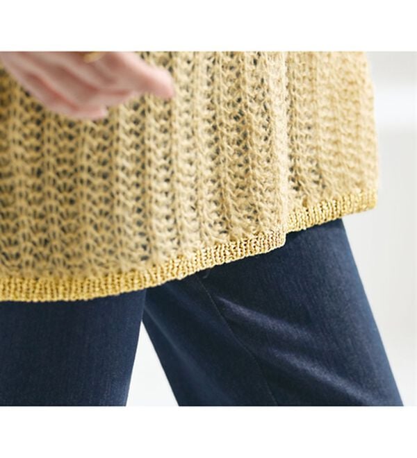 BELLUNA（ベルーナ）の「重ね着を楽しむラメ使い透かし編アンサンブル（アンサンブル）」｜詳細画像