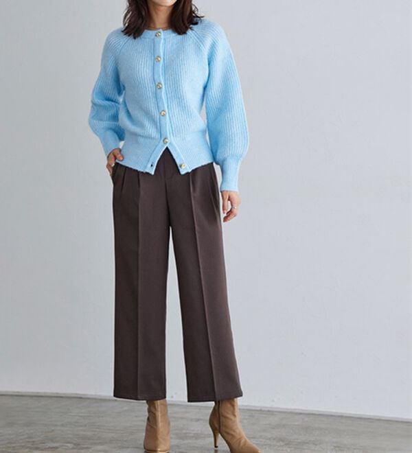 Pierrot（ピエロ）の「裏微起毛タックパンツ（フルレングスパンツ）」｜詳細画像