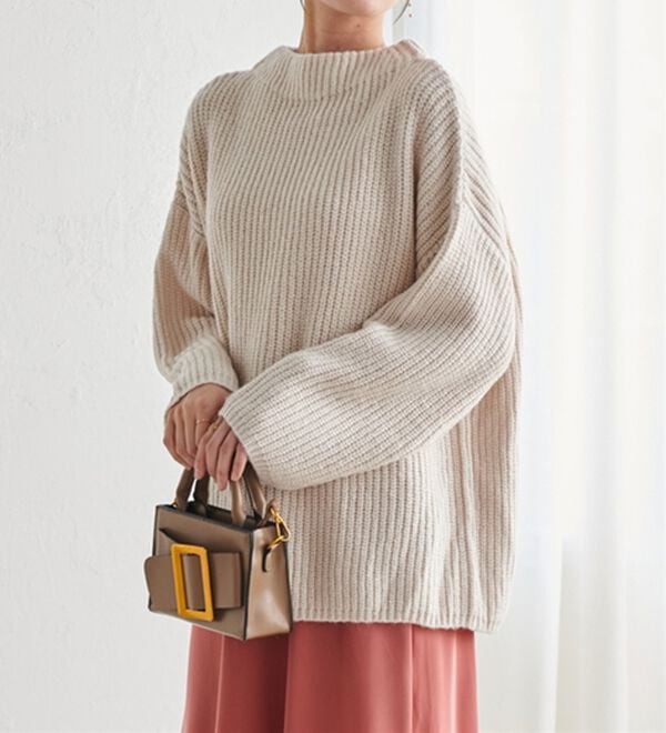 RANAN（ラナン）の「ふんわり！あぜ編ニットプルオーバー（ニット・セーター）」｜詳細画像