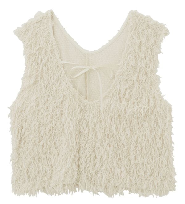 RANAN（ラナン）の「前後2WAYフリンジショートベスト（ベスト）」｜詳細画像