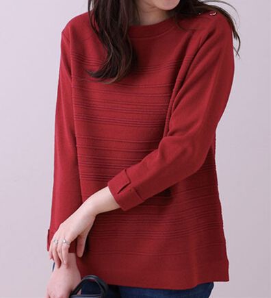 BELLUNA（ベルーナ）の「ミラノリブニットラメ使いプルオーバー（ニット・セーター）」