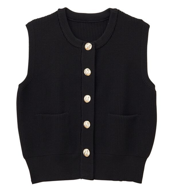 RANAN（ラナン）の「ニュアンスボタンニットベスト（ベスト）」｜詳細画像