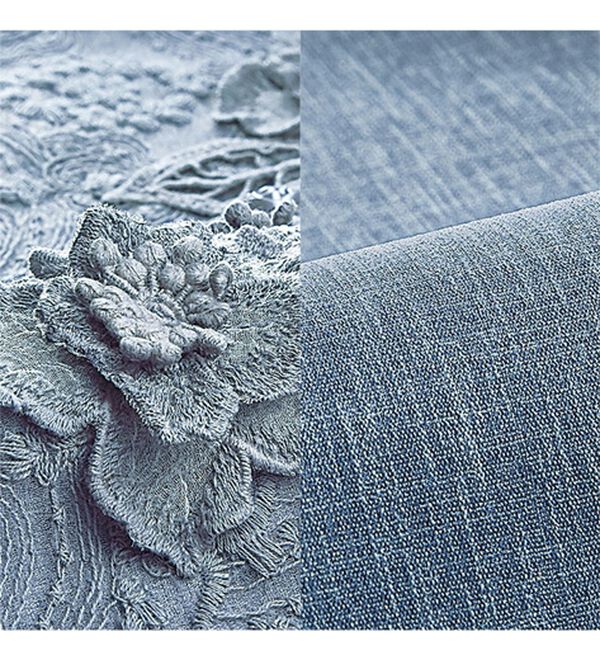 BELLUNA（ベルーナ）の「クリンプレース切替モチーフ使いアンサンブル（ノーカラージャケット）」｜詳細画像