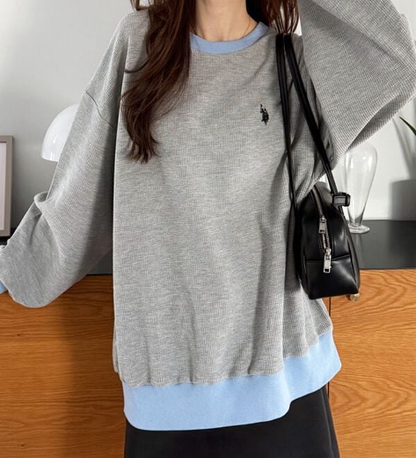 GeeRA（ジーラ）の「【U.S.POLOASSN】オーバーサイズワッフルスウェット（カットソー）」｜詳細画像