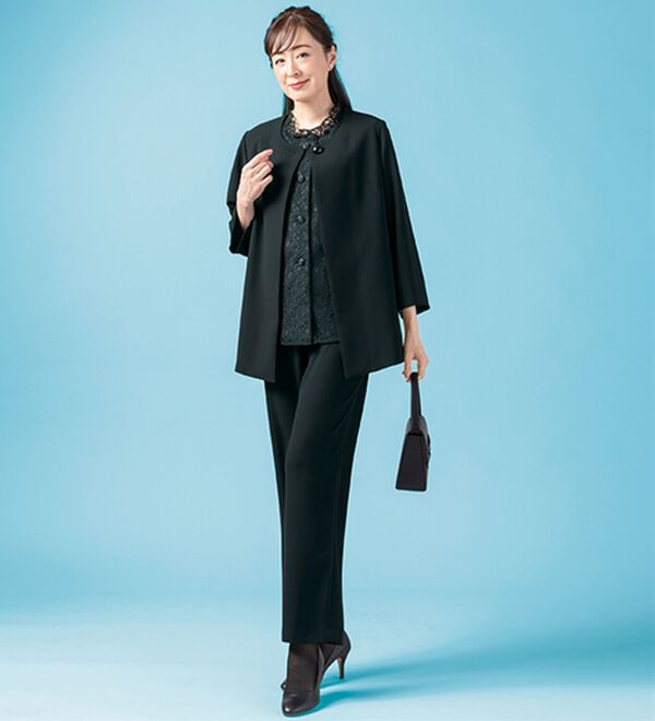 ルフラン（ルフラン）の「【３点セット】新・ゆとり設計３点セットスーツ（ブラックフォーマル（喪服・礼服））」｜詳細画像