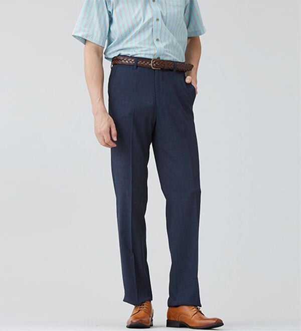 「裾上げ済吸汗速乾アジャスター付スラックス（メンズスラックス）」｜詳細画像