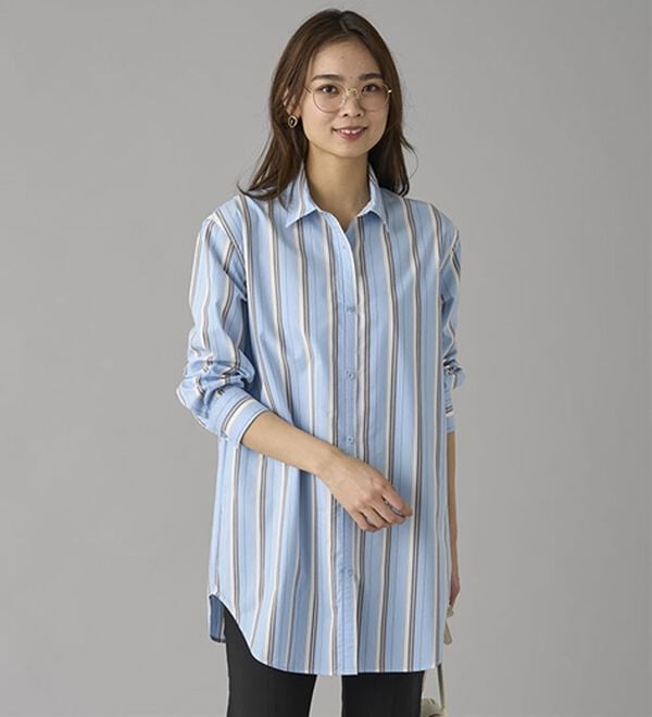 BELLUNA（ベルーナ）の「＜ＳＯＬＯＴＥＸ（Ｒ）＞ストレッチビッグシャツ（シャツ）」｜詳細画像