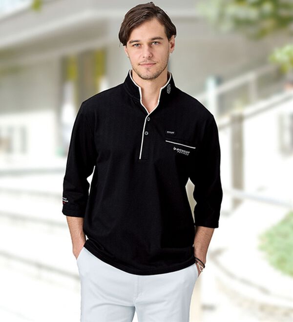 「【３色組】＜ダンロップ・リファインド＞二重衿エレガントシャツ（メンズカットソー）」｜詳細画像