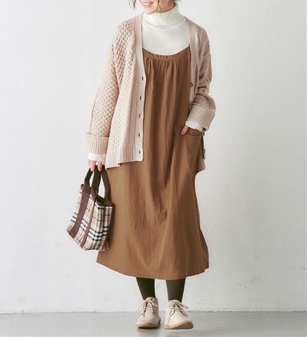 Viola e Viola（ヴィオラ エ ヴィオラ）の「綿１００％たっぷりギャザーのジャンパースカート（ジャンパースカート）」｜詳細画像