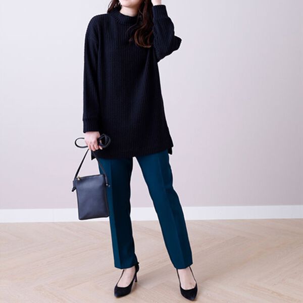 BELLUNA（ベルーナ）の「ジャカード素材肩ボタン使いチュニック（チュニック）」｜詳細画像