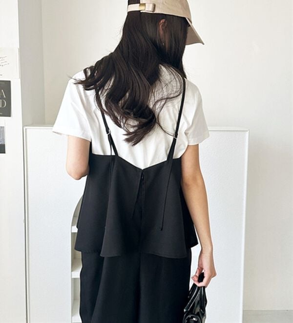 GeeRA（ジーラ）の「セットアップ風キャミソールサロペット（オールインワン）」｜詳細画像