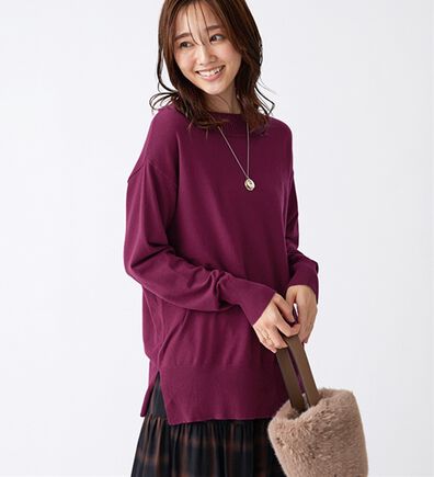 BELLUNA（ベルーナ）の「【新色追加】もちもち素材ハイネックニットプルオーバー（ニット・セーター）」