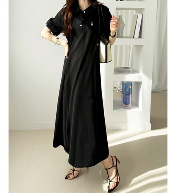 GeeRA（ジーラ）の「【Ｕ．Ｓ．ＰＯＬＯＡＳＳＮ】ポロ衿ワンピ―ス（その他ワンピース）」｜詳細画像