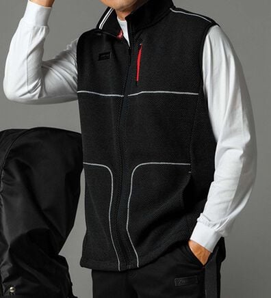 「＜ツアーステージ＞バーズアイ裏起毛ベスト（メンズベスト）」