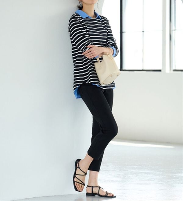 BELLUNA（ベルーナ）の「【再入荷】美ストレッチ素材アンクル丈レギンスパンツ（クロップドパンツ）」｜詳細画像