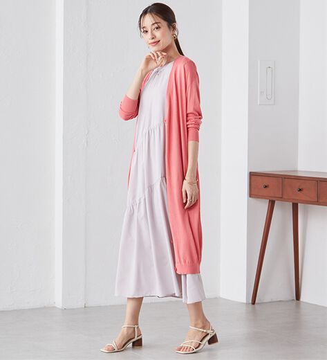 定価7万 Rene 2020 ルネフード付きロングカーディガン ネイビー