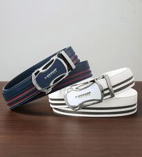 「＜ダンロップ・リファインド＞ライン入りスポーティベルト（メンズベルト）」