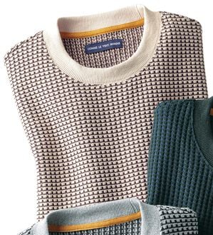 「＜コムルヴァン・オム＞セーター感覚の上品トレーナー（メンズトレーナー）」｜ベージュ