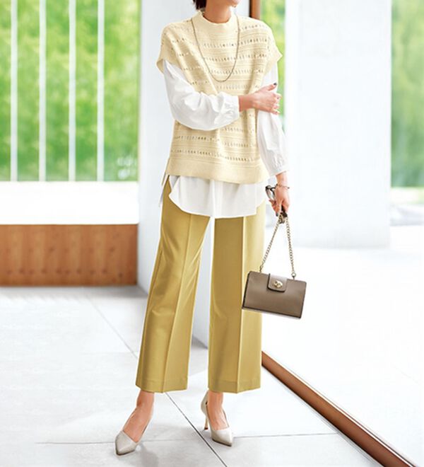 BELLUNA（ベルーナ）の「華やかレース&times;ピンタックシャツチュニック（チュニック）」｜詳細画像