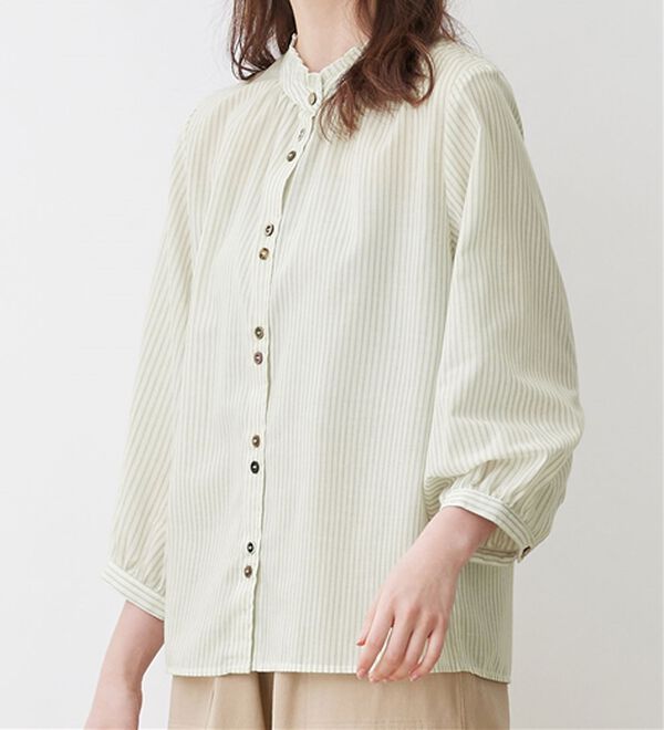 フリル衿多ボタンデザインブラウス - ベルーナ【公式】