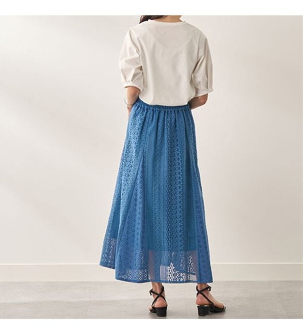 BELLUNA（ベルーナ）の「レース切替デザインフレアースカート（ロングスカート）」｜詳細画像