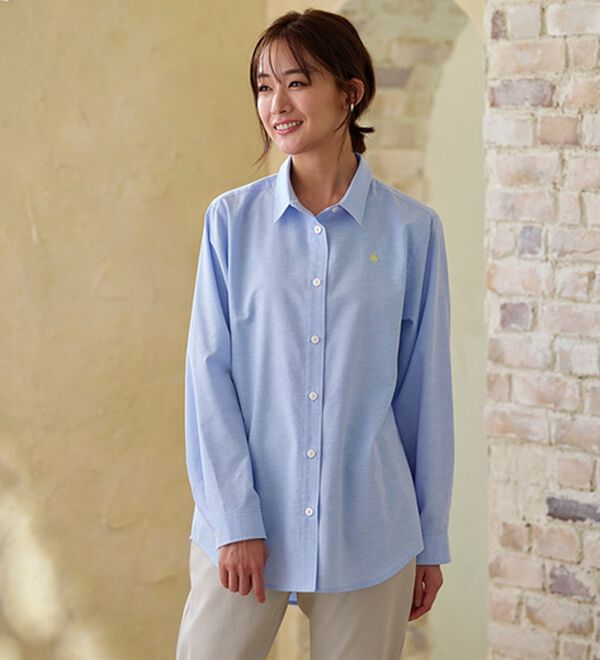 BELLUNA（ベルーナ）の「【ＰＯＬＯ　ＢＣＳ】オックス素材刺しゅうシャツ（シャツ）」｜詳細画像