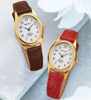 「お買得！ソーラー電源腕時計（本革）（腕時計）」｜詳細画像