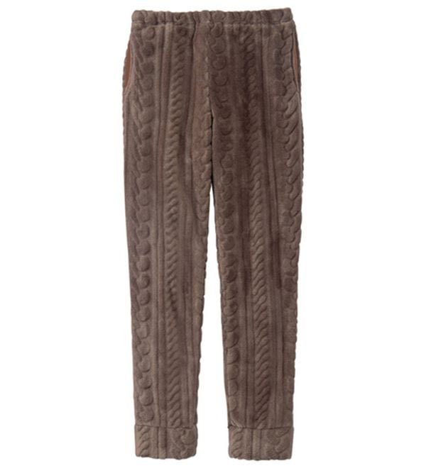 YU'NOW（ユナウ）の「ケーブルニット風フリースルームウェアセット（パジャマ・ルームウェア）」｜詳細画像