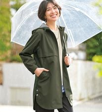 BELLUNA（ベルーナ）の「はっ水ボンディング素材ロング丈パーカー（ハーフコート）」