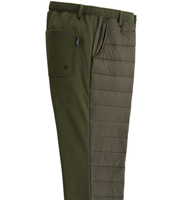「＜コムルヴァン・オム＞すっきり暖かダウンパンツ（メンズフルレングスパンツ）」｜カーキ