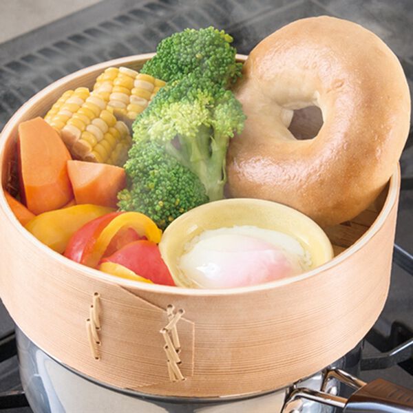 「せいろ・ガラスフタ付！ステンレス鍋セット（調理器具）」｜詳細画像