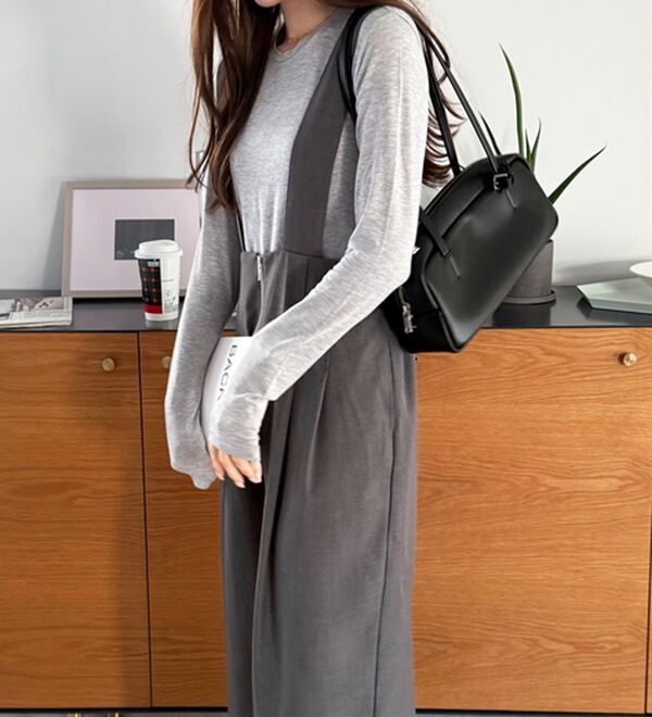 GeeRA（ジーラ）の「フロントジップハイウエストサロペット（オールインワン）」｜詳細画像