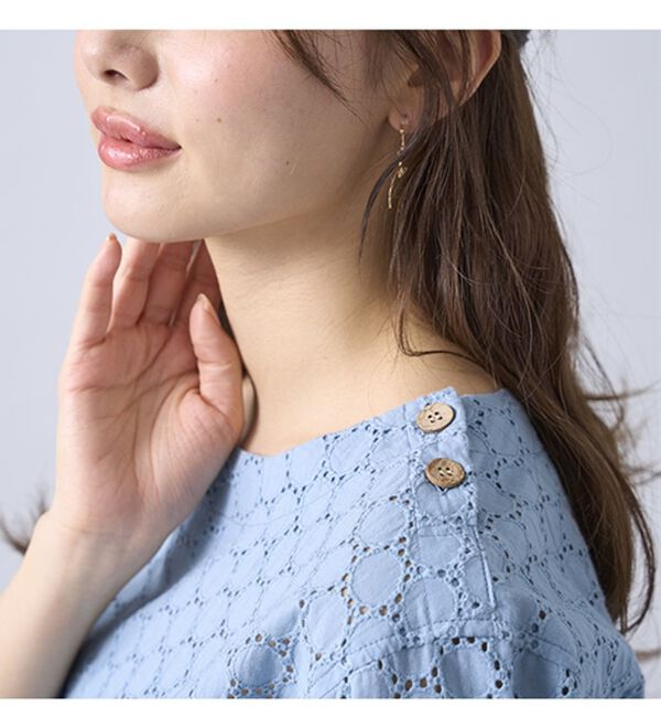 BELLUNA（ベルーナ）の「綿１００％サークルレース素材チュニック（チュニック）」｜詳細画像